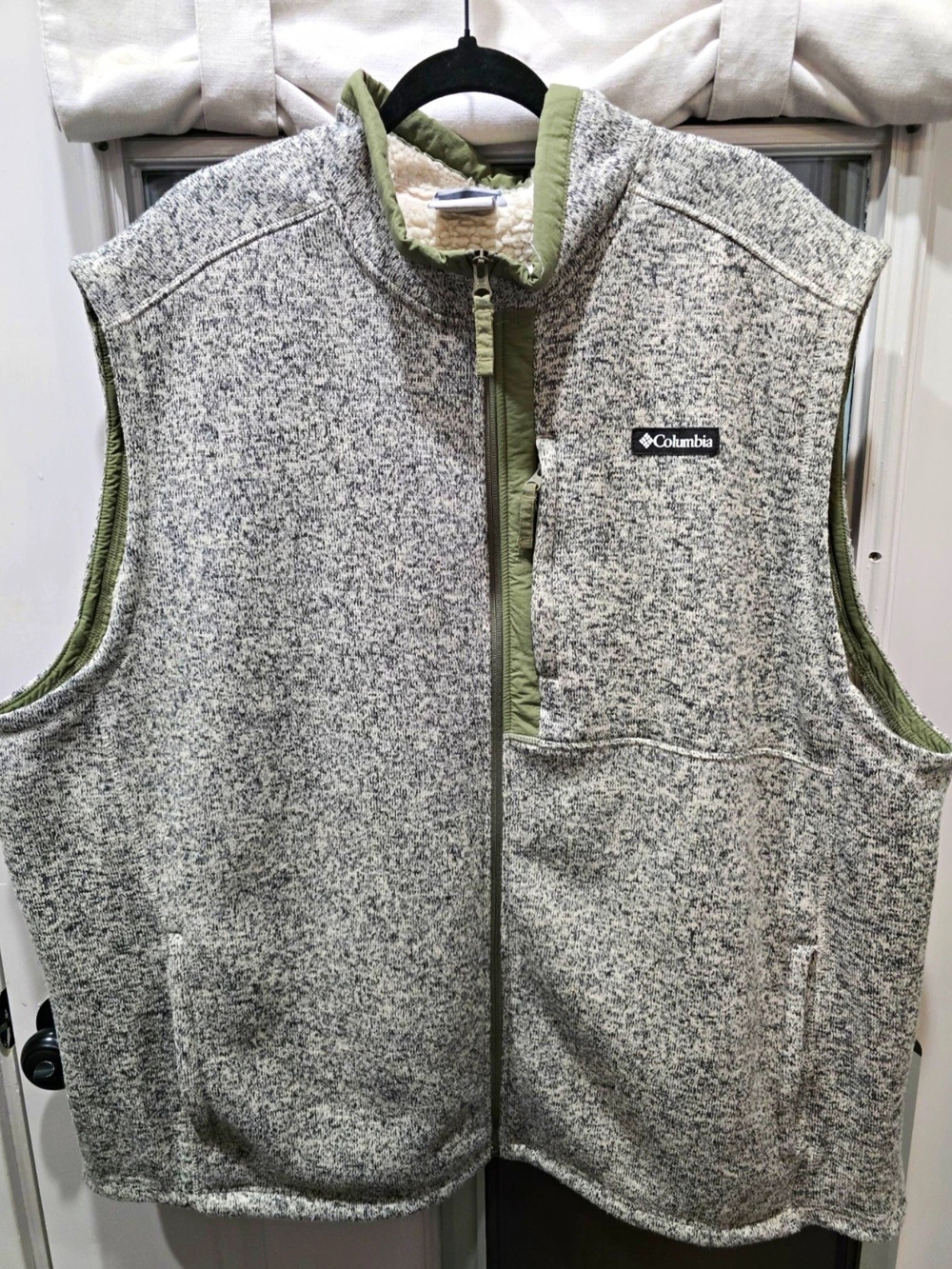 Columbia Men's Gray Full Zip Vest Stand-Up Collar Big & Tall Size 4XLT